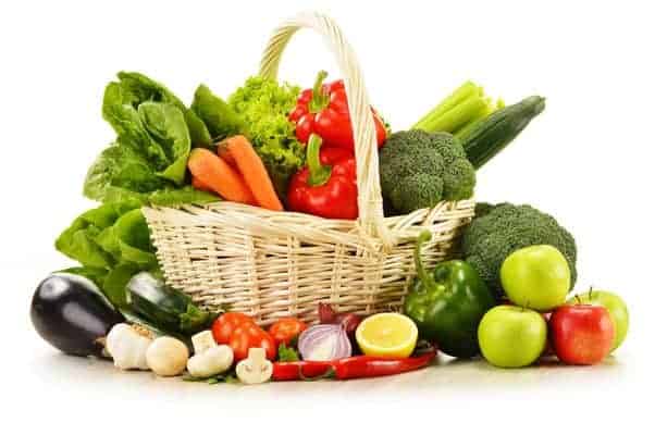 panier de fruits et légumes
